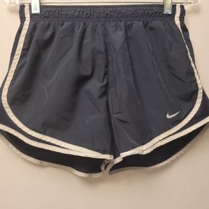 Nike Dri-Fit Running Shorts - Navy Blue/White - Size M